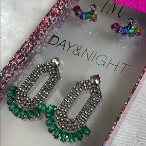 New INC day/night two earrings gift set